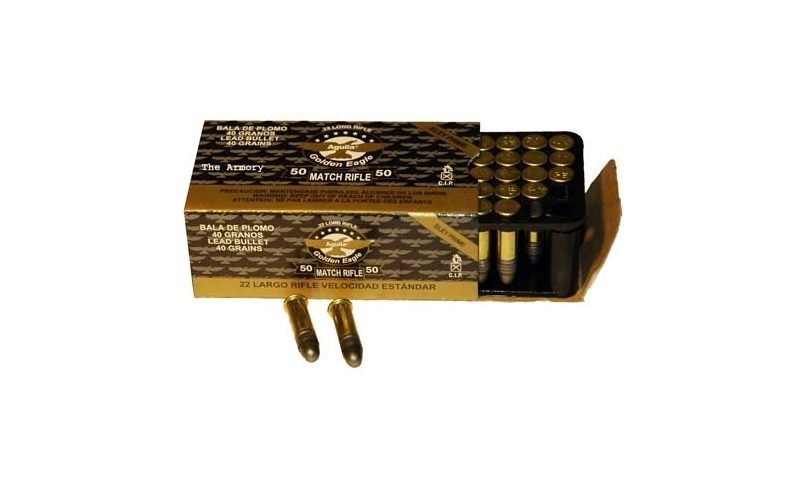 AGUILA AMMO .22 LR MATCH PISTOL – Brass Casing