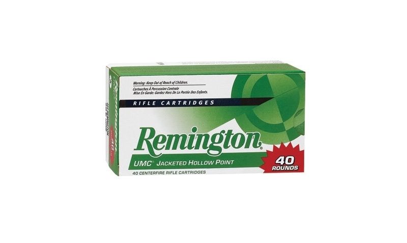 Remington .223 Remington 50 Grain Jacketed Hollow Point 40rd box – Brass Casing