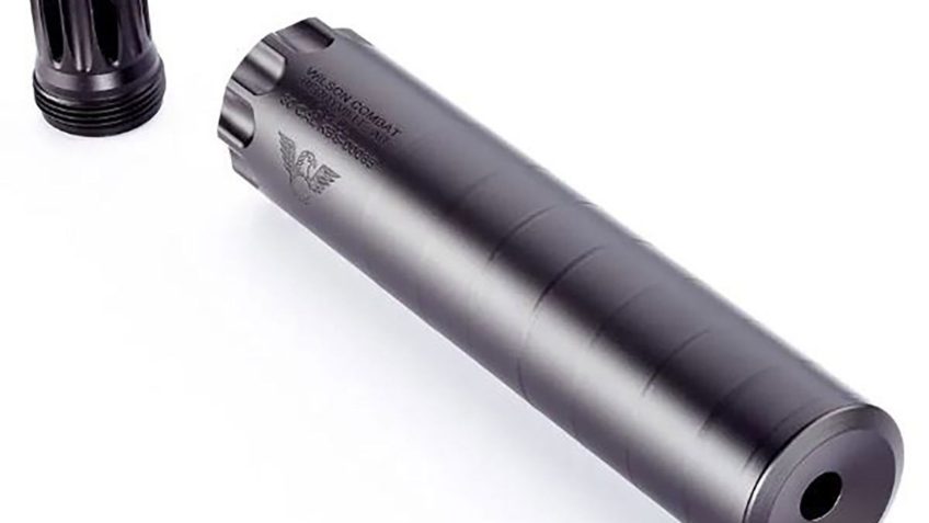 Wilson Combat Quell 358 Cal/9mm 6.9″ 5/8″x24 Thread Rifle Suppressor Black