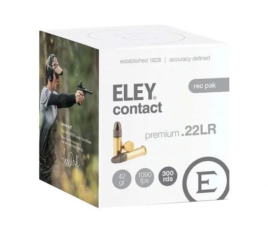 ELEY CONTACT .22 LR 300RD REC PK – Brass Casing