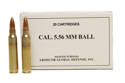 Armscor 5.56×45 62gr FMJ M855/SS109 20rd – Brass Casing