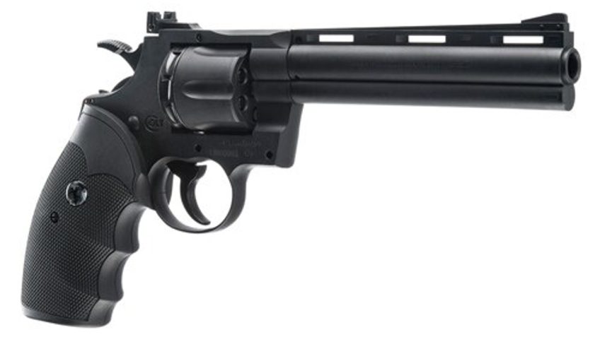 RWS/Umarex Colt Python BB Gun Revolver CO2 177 BB 10rd Black Frame Black Polymer Grip