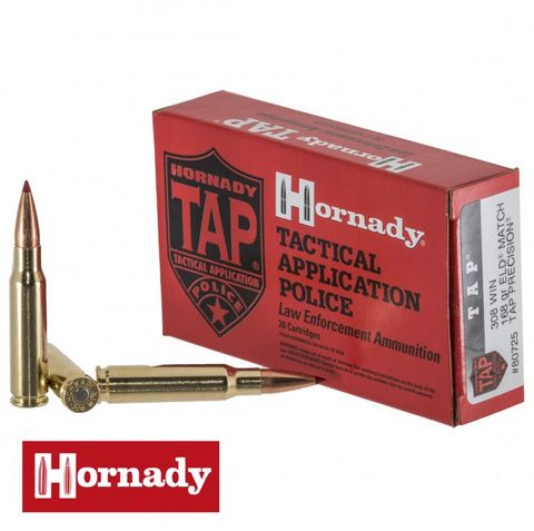 Hornady TAP Precision ELD Match 308 Winchester Ammo 20 Round Box – Brass Casing