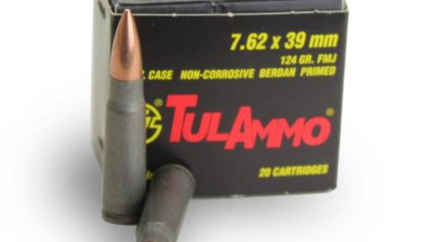 Tulammo TULAMMO 7.62mmX39mm Full Metal Jacket 124 GR 20 Roun – Polymer Coated Steel Casing