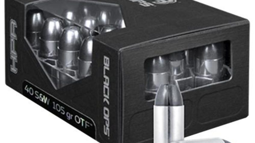 HPR Ammunition BlackOps 40S&W Jacketed Hollow Point – Nickel Plated Brass Casing