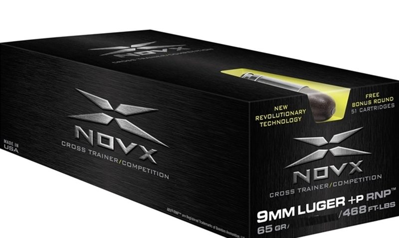 NOVX AMMO 9MM + P 65GR. RNP – Steel Casing