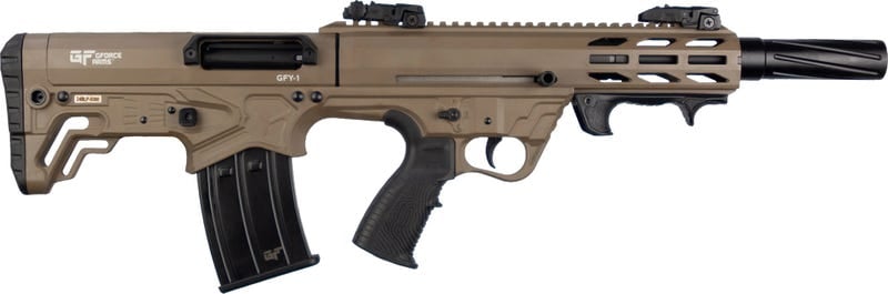 G-Force Arms GFY-1 12ga Bullpup Shotgun FDE 5+1 – 5+1 Rounds, 18.5″ Barrel, 3″ Chamber