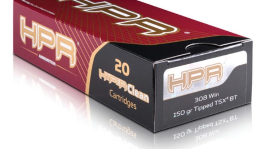 HPR Ammunition Rifle 308 Win/7.62 NATO 150 GR TSX Boat Tail 20 Bx/ – Brass Casing