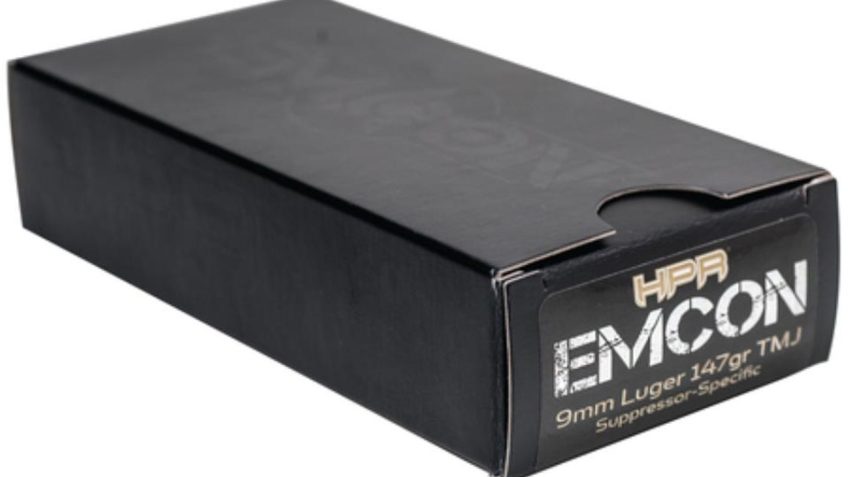 HPR Ammunition EMCON 9mm Total Metal Jacket 147 G – Brass Casing