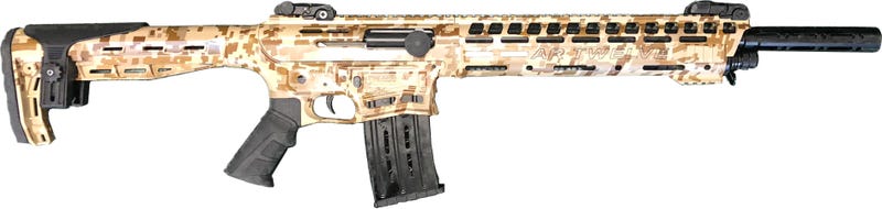 Panzer Arms AR-12 12 Gauge Semi-Auto Shotgun with Desert Digital Camo Finish