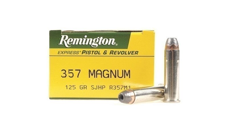 Rem Ammo Pistol & Revolver 357 Rem Mag Semi-Jacketed HP 125GR 50Bx/10Case – Brass Casing