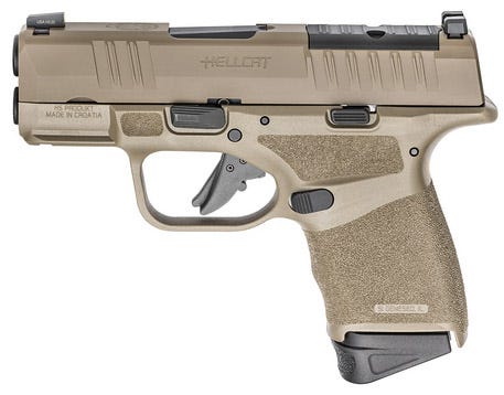 Springfield Hellcat Micro-Compact OSP 9mm 3" 13rd Gear Up, Flat Dark Earth – HC9319FOSP-GU24