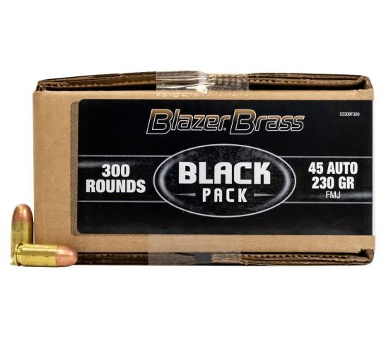 Blazer Brass Black Pack .45ACP 230GR FMJ 300RD – Brass Casing