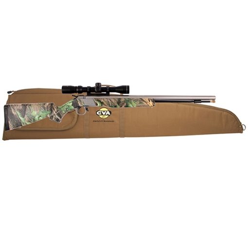 CVA WOLF 50CAL SS CAMO 3-9X32 W/CASE