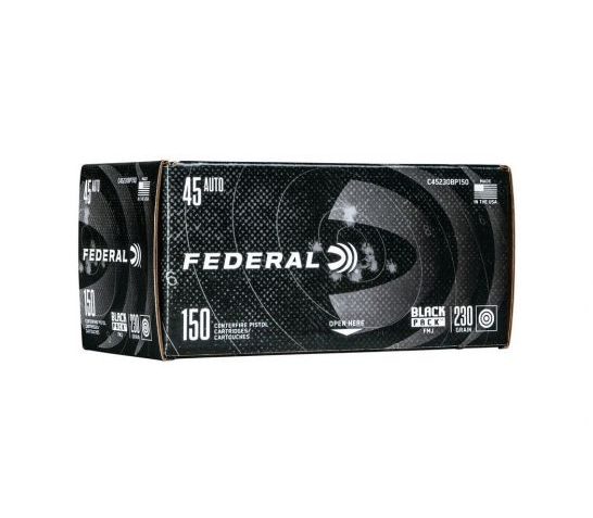 Federal Black Pack .45 ACP 230gr FMJ 150 rounds – Brass Casing