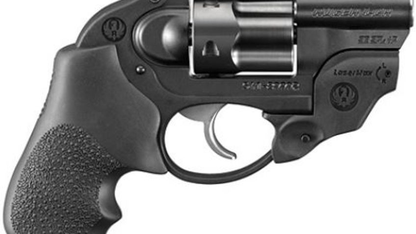 Ruger LCR with Lasermax 38 Special Revolver – 5 Rounds, 1.87″ Barrel, Rubber Grips, Blue/Black, 3-Dot Sights