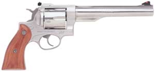 Ruger Redhawk Stainless 44mag Revolver – 6 Rounds, 5.5″ Barrel, Wood Grips, Stainless/Silver, 3-Dot Sights