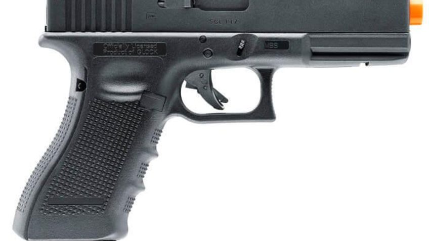 17 GEN4 Airsoft Pistol, Green Gas, Black, 20 rd Drop Free Magazine, Metal Slide, 290fps, 6mm Airsoft BB For Glock