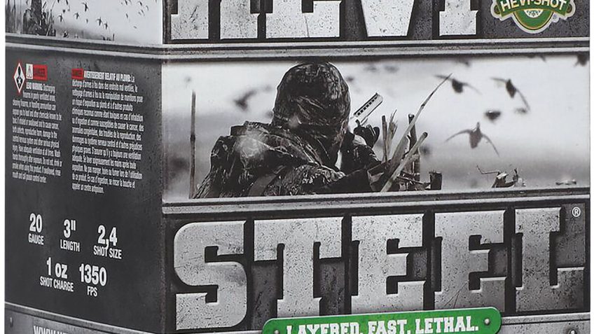 HEVI-Shot HS62024 HEVI-Steel Waterfowl 20 Gauge 3" 1oz 2/4Shot 25 Per Box