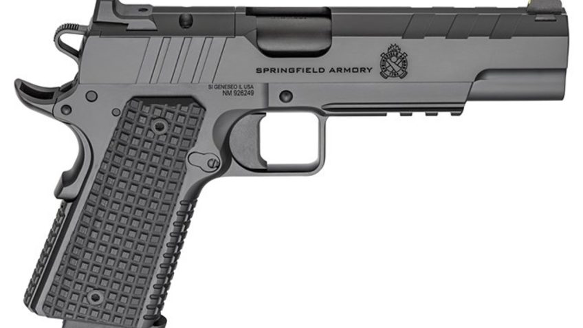 Springfield Armory PX9229LAOS 1911 Emissary 9mm 9+1 5" Stainless Steel Barrel Optic Ready Black Carbon Steel Slide VZ Grips Thin-Line G10 Grip