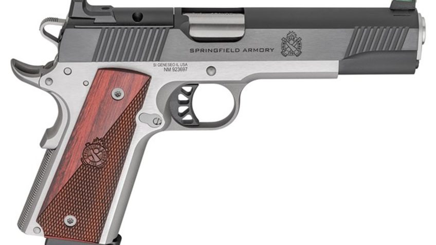 Springfield Armory PX9120LAOS 1911 Ronin 45 ACP 8+1 5" Stainless Steel Barrel Optic Ready Blued Slide Crossed Cannons Checkered Grip