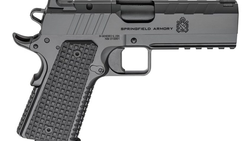 Springfield Armory PX9227LAOS 1911 Emissary 9mm 9+1 4.25" Stainless Steel Barrel Optic Ready Black Carbon Steel Slide VZ Grips Thin-Line G10 Grip