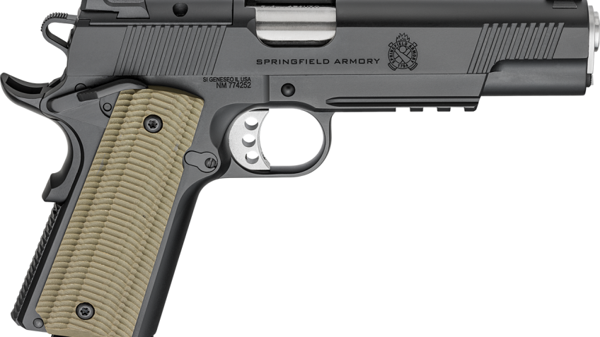 Springfield Armory PO9230AOS 1911 Operator 45 ACP 8+1 5" Black Cerakote Optic Ready Carbon Steel Slide Black Cerakote VZ G10 Grip