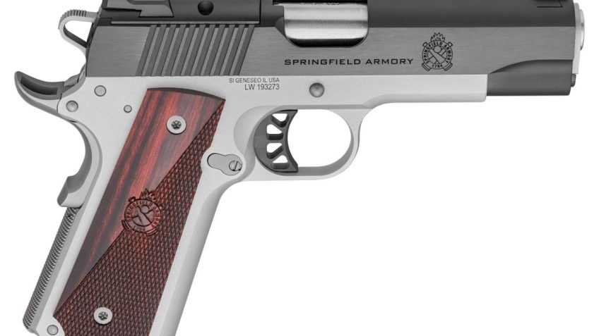 Springfield Armory PX9117LAOS 1911 Ronin 9mm 9+1 4.25" Stainless Steel Barrel Optic Ready Blued Slide Crossed Cannons Checkered Grip