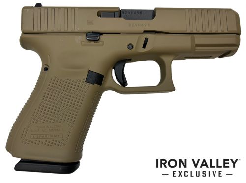 Glock 23 Gen 5 .40 S&W Semi Auto Pistol – 13+1 Rounds, 4″ Barrel, Polymer Grips, FDE/Tan, Glock Fixed Rear Sights