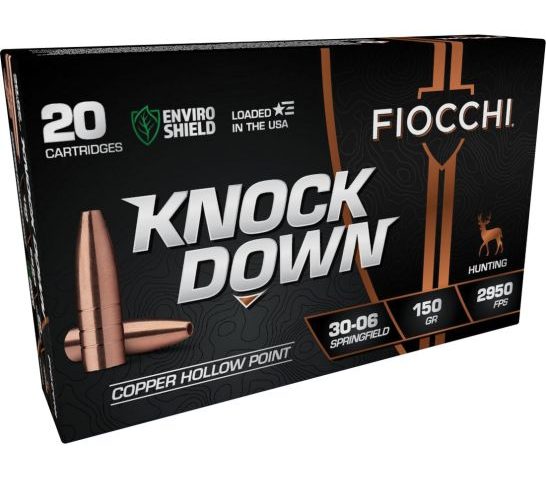 Fiocchi KnockDown, .30-06 Springfield, CHP, 150 Grain, 20 Rounds