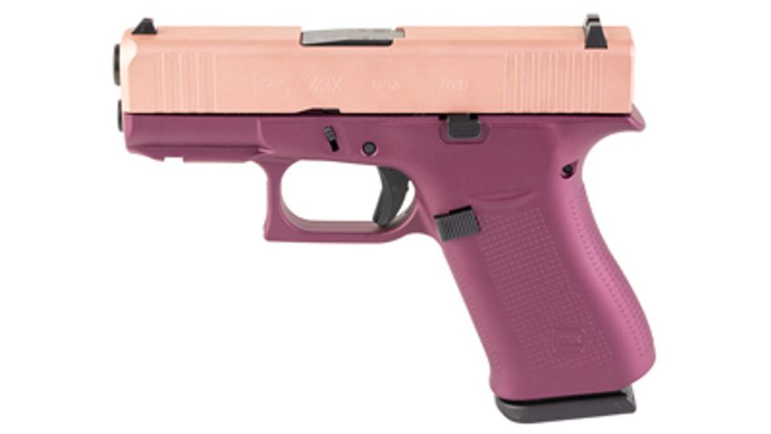 Glock 43X Skydas Custom Rose Gold / Black Cherry 9mm 3.4″ Barrel 10-Rounds