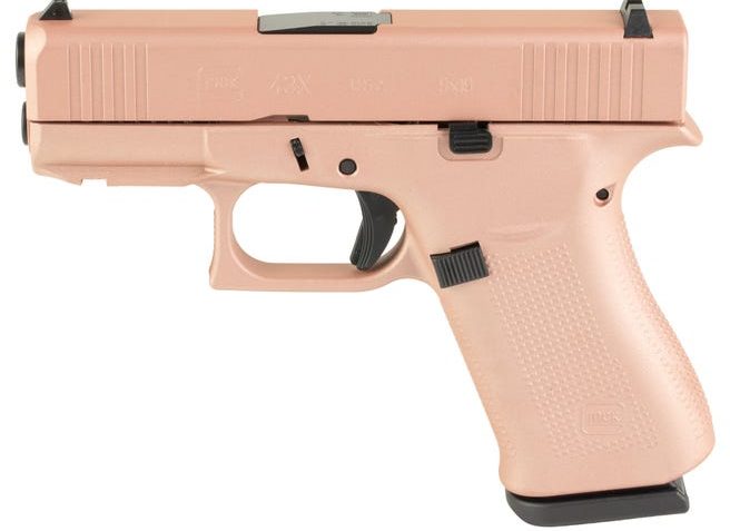 Glock 43X Rose Gold 9mm 3.4″ Barrel 10-Rounds Skydas Cerakote