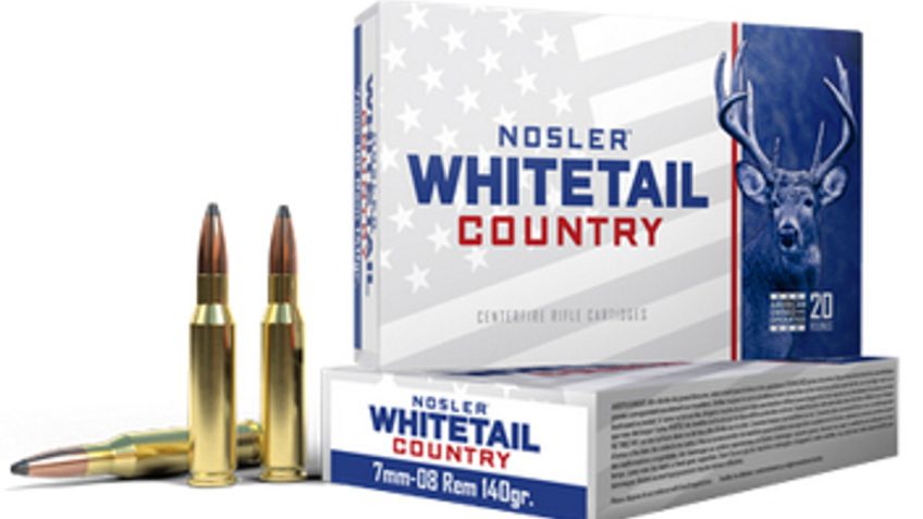 Nosler Whitetail Country Rifle Ammunition 7mm-08 Rem 140gr SP 2825 fps 20/ct