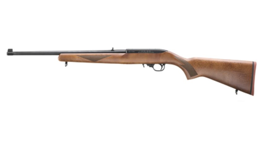 Ruger 31375 75th Anniversary 10/22 Sporter 22LR 10+1 18.50" Satin Black Walnut-Stained Hardwood