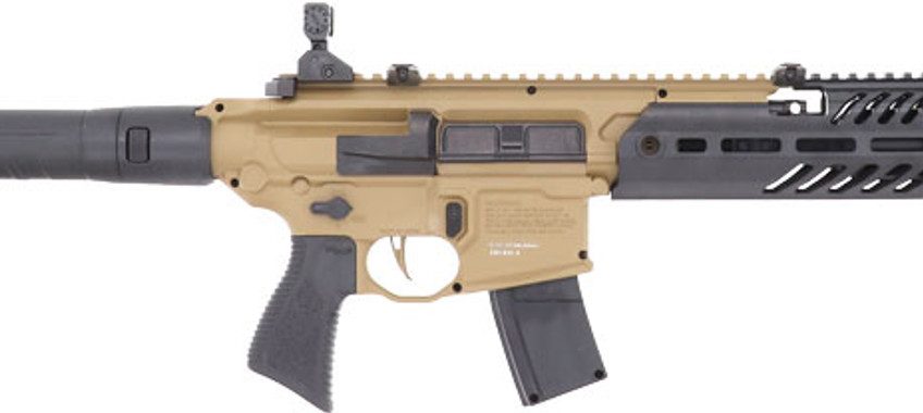 Sig Sauer Airguns AIRMCXCANEBRAKE MCX Canebrake Air  CO2 Not Included 177 Pellet 30rd FDE Metal Rec Removable Fixed Black Synthetic Stock Flat Trigger FlipUp Sights UPC: 798681642717