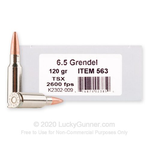 6.5 Grendel – 120 Grain TSX – Underwood – 20 Rounds