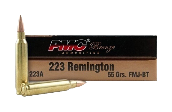 PMC Bronze FMJ Boat Tail .223 Remington 55 Grain Centerfire Rifle Ammo