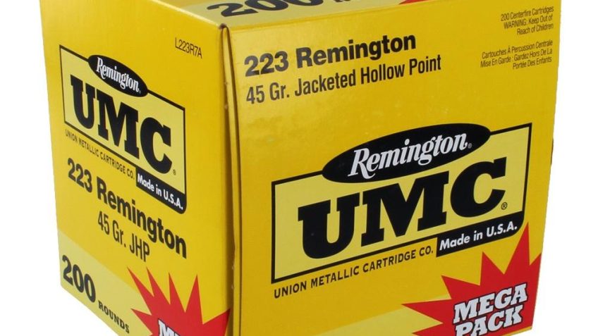 Remington UMC Rifle Ammunition .223 Rem 45 gr. JHP 3550 fps 200/ct