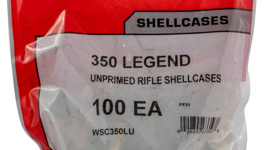 WINCHESTER AMMO Unprimed Cases 350 Legend 100rd/Bag Rifle Brass Cases (WSC350LU)