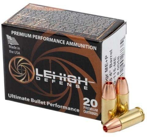 Wilson Combat 9mm+P 115gr 20 Per Box/10 Case – Brass Casing