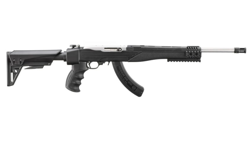 Ruger 10/22 I-Tac .22LR Semi Auto Rifle – 25+1 Rounds, 16.5″ Barrel, 6-Position Black Stock, Stainless/Silver