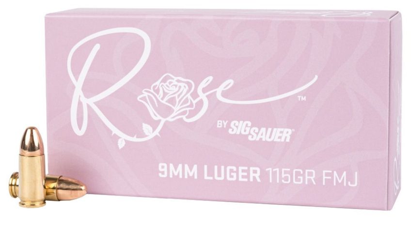 SIG SAUER Rose 9mm Luger 115 Grain Jacketed Hollow Point Pistol Ammo, 20 Rounds, E9MMA1-ROSE-20