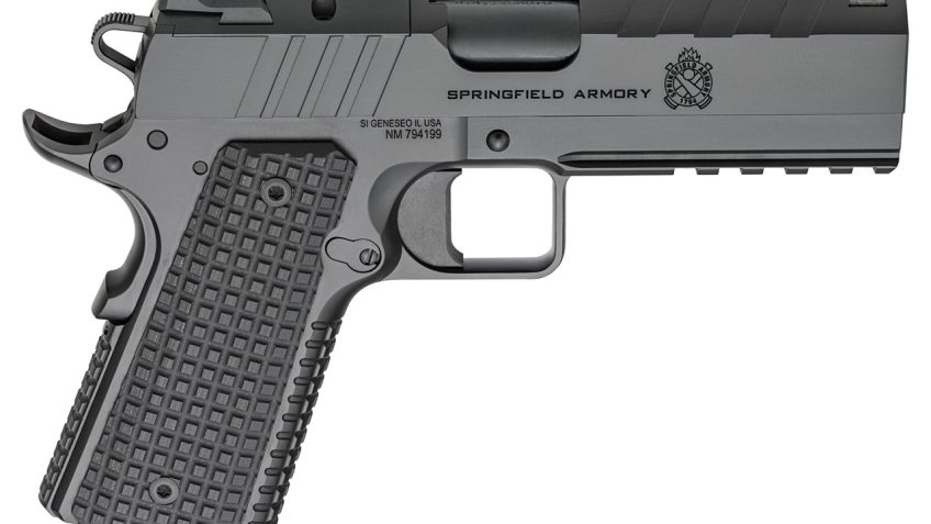 Springfield Armory 1911 Emissary AOS .45 ACP Semi Auto Pistol – 8+1 Rounds, 4.25″ Barrel, Blue/Black, Night Sights