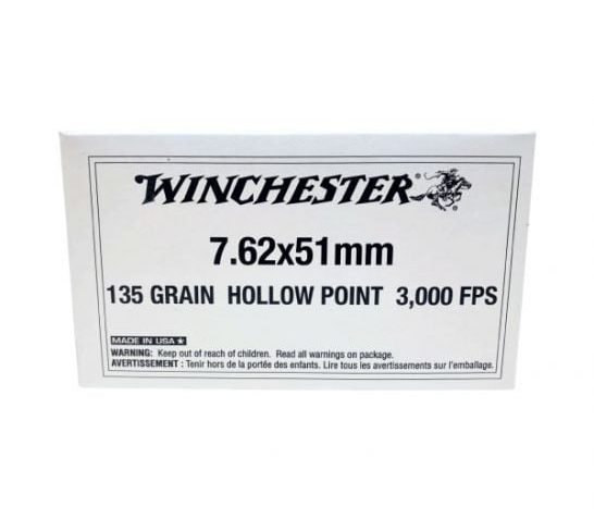 7.62×51 – 135 Grain Sierra HP – Winchester – 20 Rounds