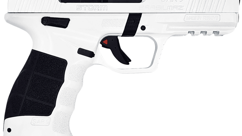 SAR USA SAR9STORMWT SAR9 Storm 9mm 17+1 4.40″ Forged Steel Slide Interchangeable Panels Grip