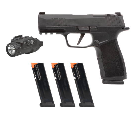 SIG SAUER P365-XMACRO Tacpac 9mm 3.7in Optic Ready Semi-Auto Pistol with Foxtrot2R, (3) 17rd Mags (365XCA-9-BXR3-TACPAC)