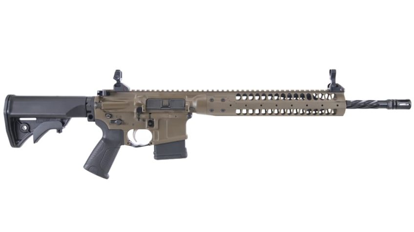 LWRC IC-SPR 5.56mm NATO 16.1″ 1:7″ 1/2×28 Bbl Patriot Brown CA Compliant Special Purpose Rifle ICR5PBC16SPRCAC