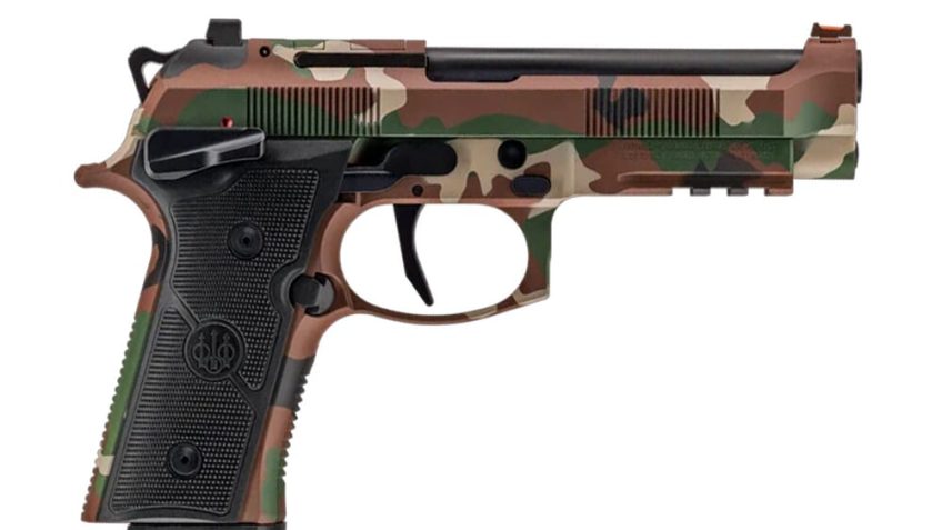 Beretta 92XI Combat 9mm, 4.7" Barrel, Battle Dress Uniform Cerakote, Black Grip, 18rd