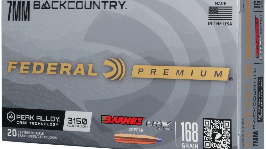 Federal 7mm Backcountry 168 Grain Barnes LRX Copper Peak Alloy Rifle Ammo, 20 Rounds, P7BCLRX1