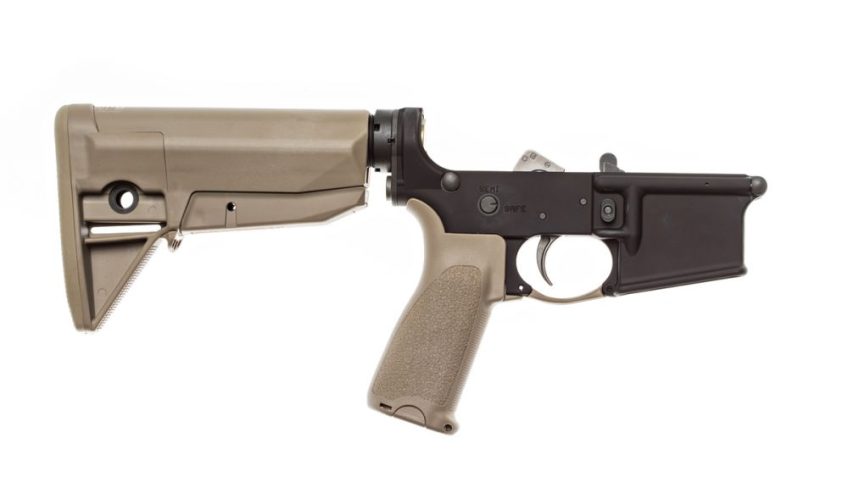 Bravo Company Lower Receiver, Multi-Cal, Flat Dark Earth Stock & Pistol Grip